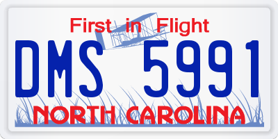 NC license plate DMS5991