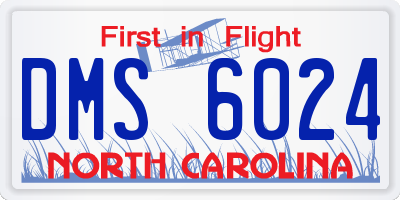 NC license plate DMS6024