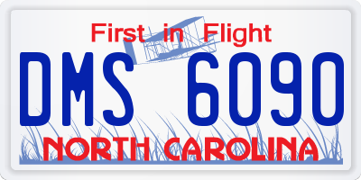 NC license plate DMS6090