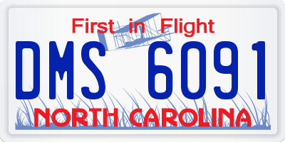 NC license plate DMS6091
