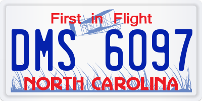 NC license plate DMS6097