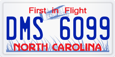 NC license plate DMS6099