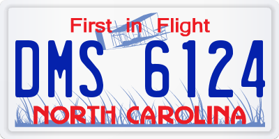 NC license plate DMS6124