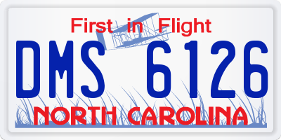 NC license plate DMS6126