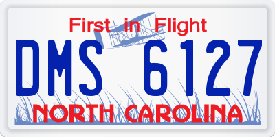NC license plate DMS6127