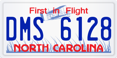 NC license plate DMS6128