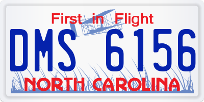 NC license plate DMS6156