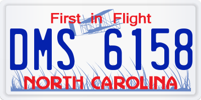 NC license plate DMS6158