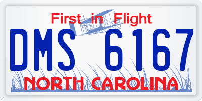 NC license plate DMS6167