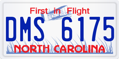 NC license plate DMS6175