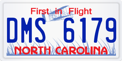 NC license plate DMS6179