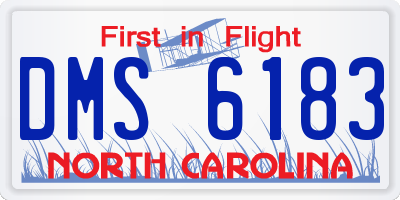 NC license plate DMS6183