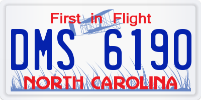 NC license plate DMS6190
