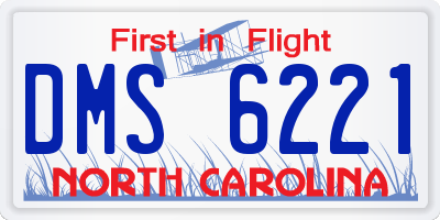 NC license plate DMS6221