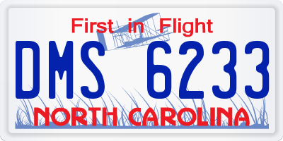 NC license plate DMS6233