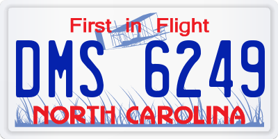 NC license plate DMS6249