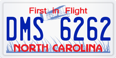 NC license plate DMS6262