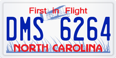 NC license plate DMS6264