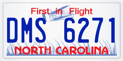 NC license plate DMS6271