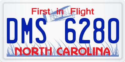 NC license plate DMS6280