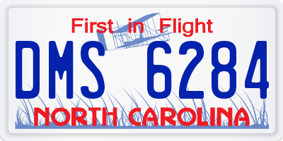 NC license plate DMS6284