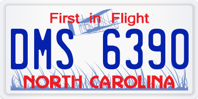 NC license plate DMS6390