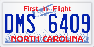 NC license plate DMS6409