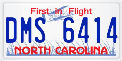 NC license plate DMS6414