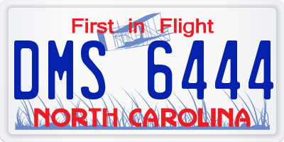 NC license plate DMS6444