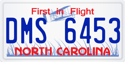 NC license plate DMS6453