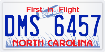 NC license plate DMS6457