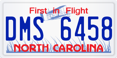 NC license plate DMS6458