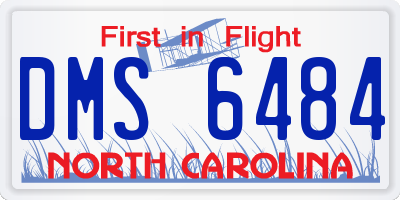 NC license plate DMS6484