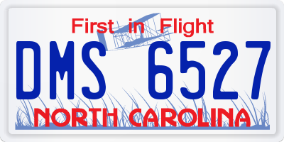 NC license plate DMS6527