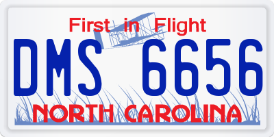 NC license plate DMS6656
