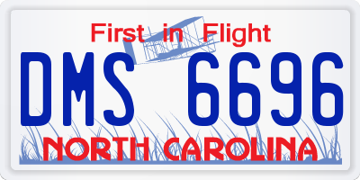 NC license plate DMS6696