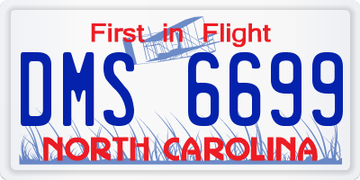 NC license plate DMS6699