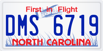 NC license plate DMS6719