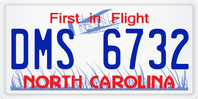 NC license plate DMS6732