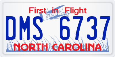 NC license plate DMS6737