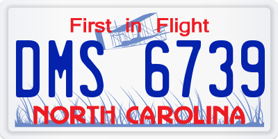 NC license plate DMS6739