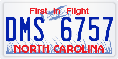 NC license plate DMS6757