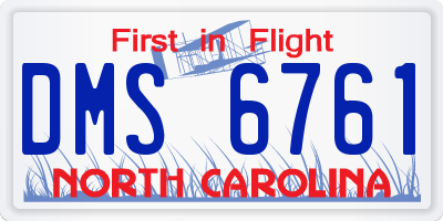 NC license plate DMS6761