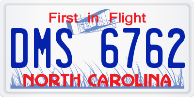 NC license plate DMS6762