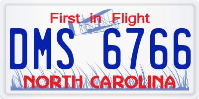 NC license plate DMS6766