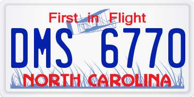 NC license plate DMS6770