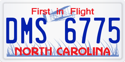 NC license plate DMS6775