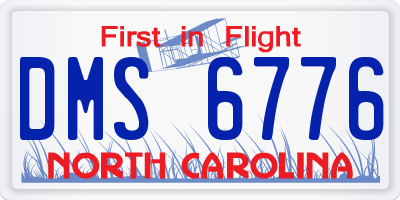 NC license plate DMS6776