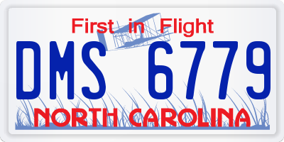 NC license plate DMS6779