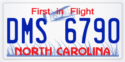 NC license plate DMS6790